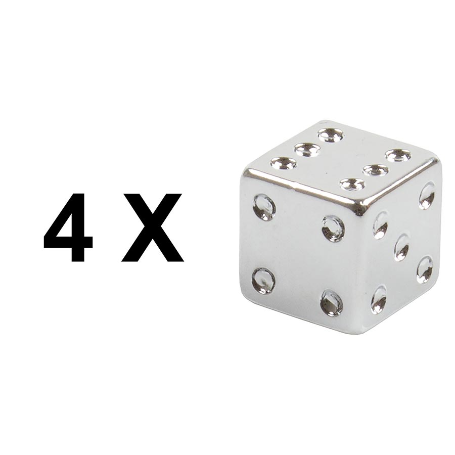 Ventura, Decorative Valve Caps, Schrader, Blue Dice, 4pcs