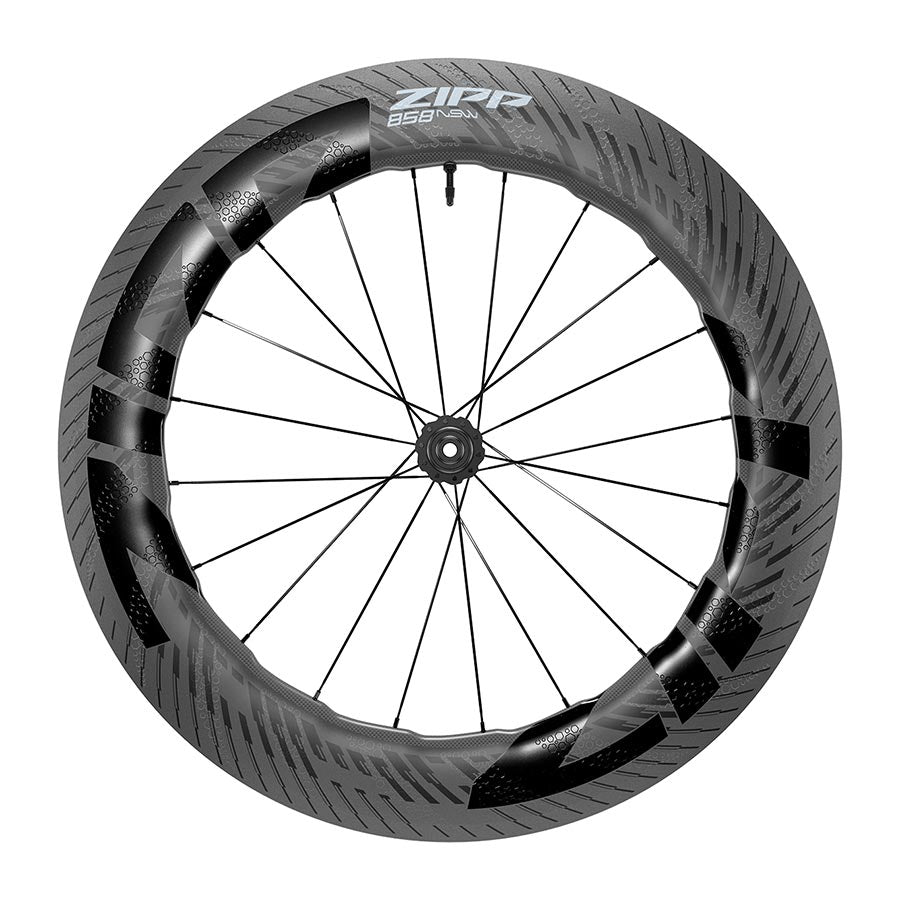 Zipp, 858 NSW Tubeless Disc C1, Wheel, Front, 700C / 622, Holes: 20, 12mm TA, 100mm, Disc Center Lock