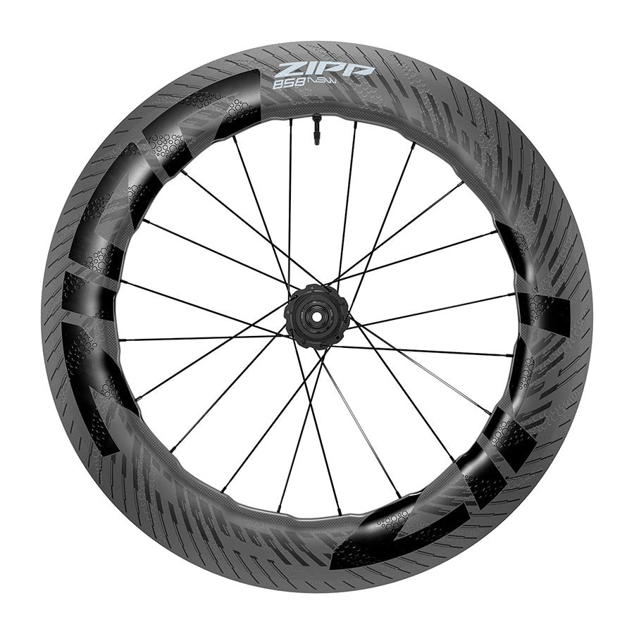 Zipp, 858 NSW Tubeless Disc C1, Wheel, Front, 700C / 622, Holes: 20, 12mm TA, 100mm, Disc Center Lock