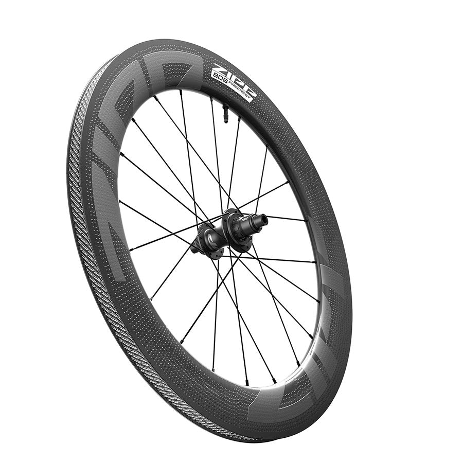 Zipp, 808 Firecrest Tubeless Disc B1, Wheel, Front, 700C / 622, Holes: 20, 12mm TA, 100mm, Disc Center Lock