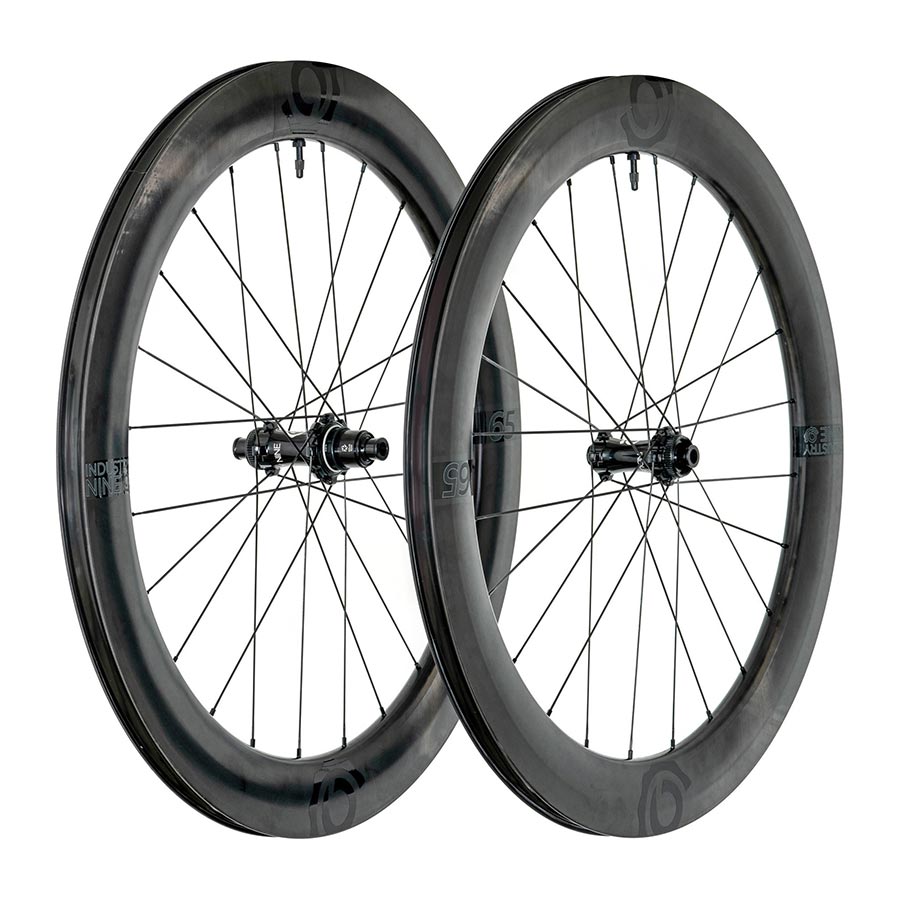 Industry Nine, Solix SL i9 65, Wheel, Front and Rear, 700C / 622, Holes: F: 24, R: 24, F: 12mm, R: 12mm, F: 100, R: 142, Disc Center Lock, Shimano Road 11, Set