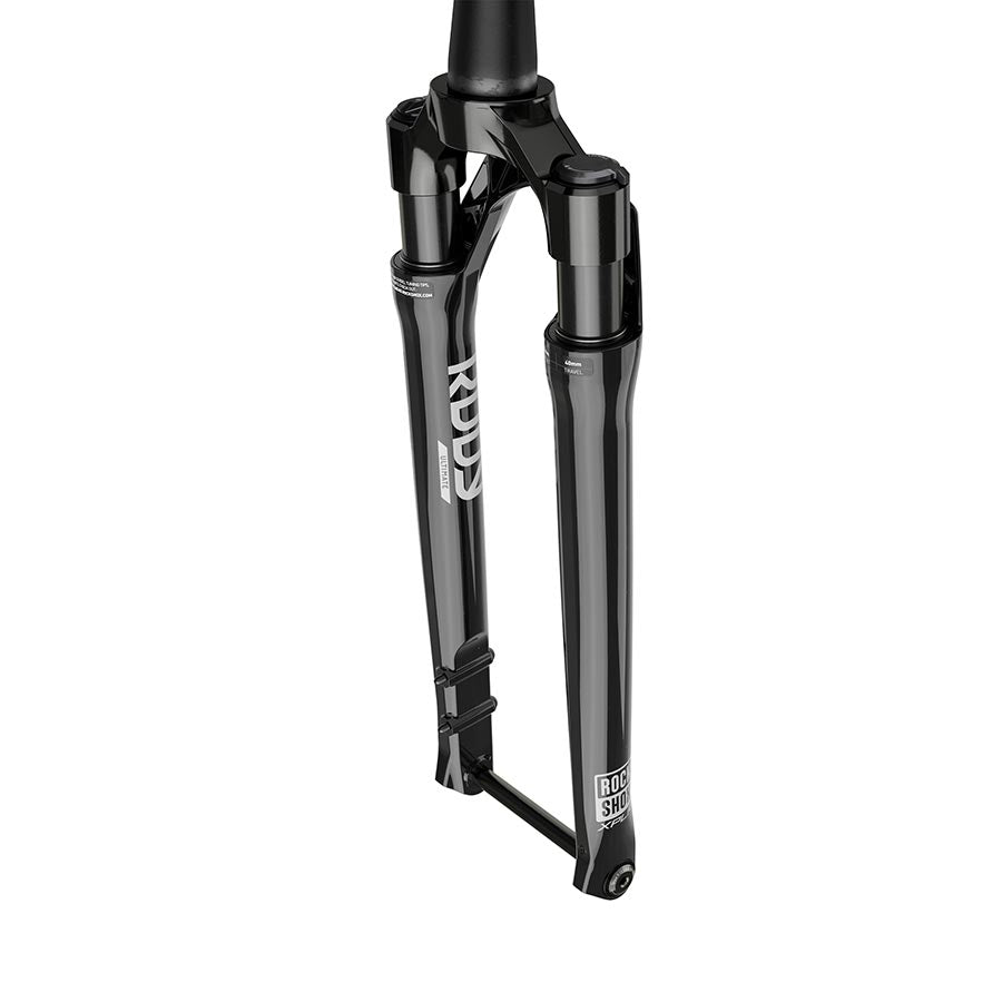 RockShox, Rudy Ultimate, Suspension Fork, 700C, Solo Air, 40mm, 1-1/8''-1.5'', 12x100mm TA, Rake: 45mm, Black