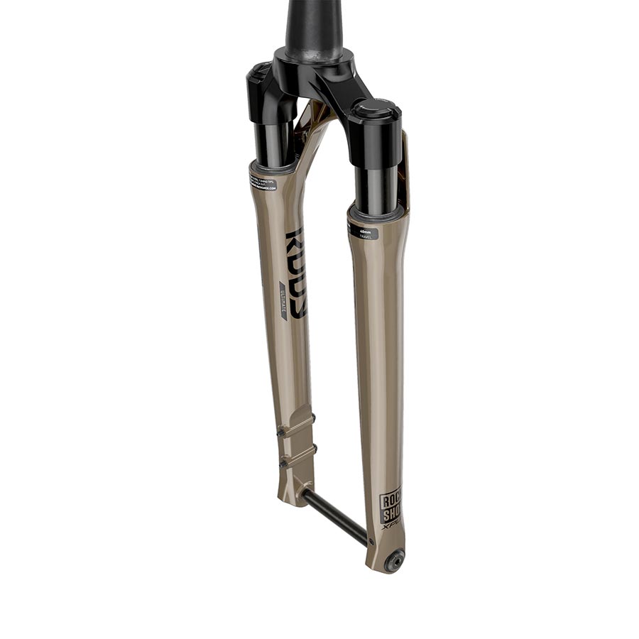 RockShox, Rudy Ultimate, Suspension Fork, 700C, Solo Air, 40mm, 1-1/8''-1.5'', 12x100mm TA, Rake: 45mm, Black