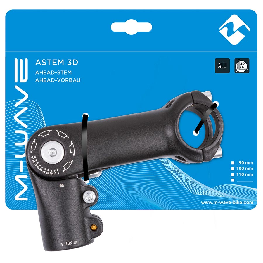 M-Wave, ST-C2.1, Stem, Diameter: 31.8mm, Length: 90mm, Steerer: 1-1/8'', Black