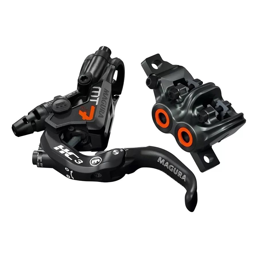 Magura, MT7 HC3, MTB Hydraulic Disc Brake, Front or Rear, Post mount, Disc: Not included, Orange