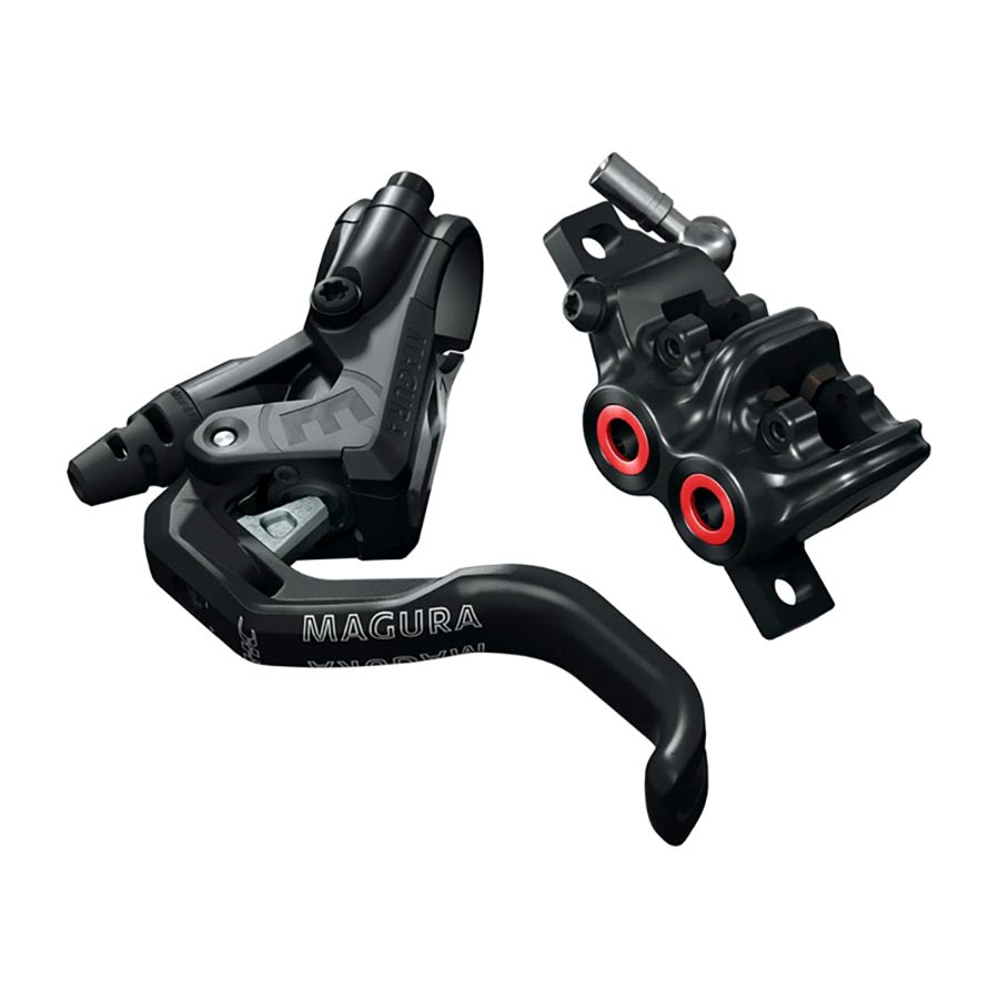 Magura, MT5 HC, MTB Hydraulic Disc Brake, Front or Rear, Post mount, Disc: Not included, Red