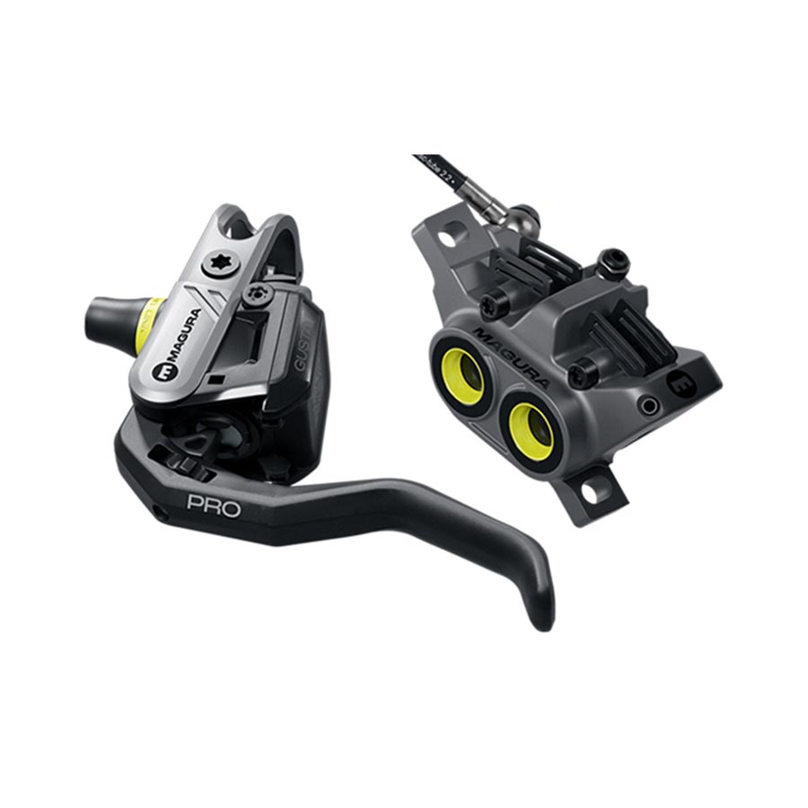 Magura, Gustav Pro, MTB Hydraulic Disc Brake, Front or Rear, Post mount, Disc: Not included, 348g, Black