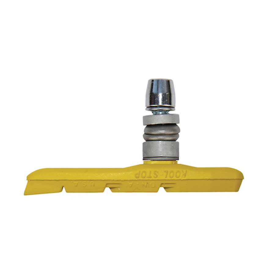 Kool Stop, Thinline, Cantilever Brake Pads, Threaded posts, Rubber, Yellow, Pair