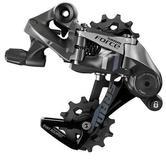 SRAM, Force1 Type 3.0, Rear derailleur, 11sp., Medium, Black