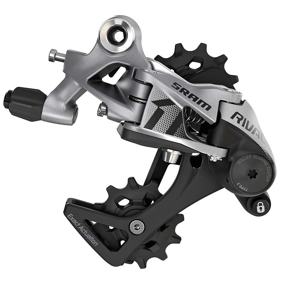 SRAM, Rival1 Type 3.0, Rear derailleur, 11sp., Medium, Black