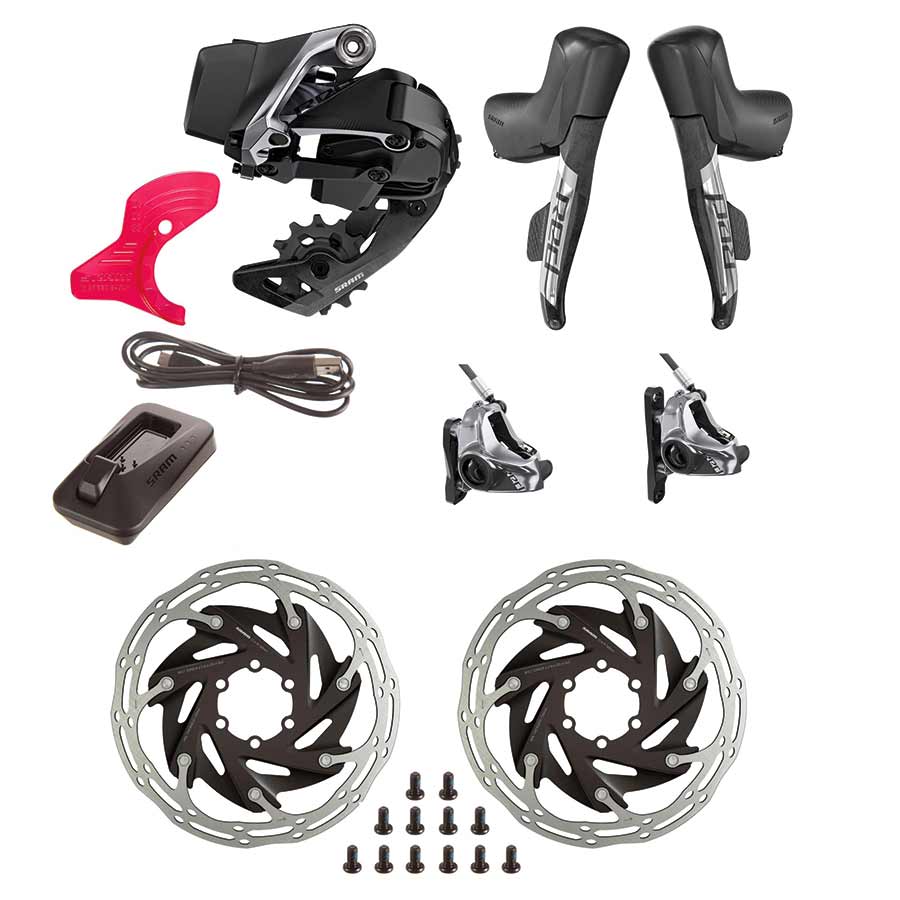 SRAM, Red eTap AXS HRD, Build Kit, 1x, Hydraulic Disc, Flat Mount 2 piece, Kit