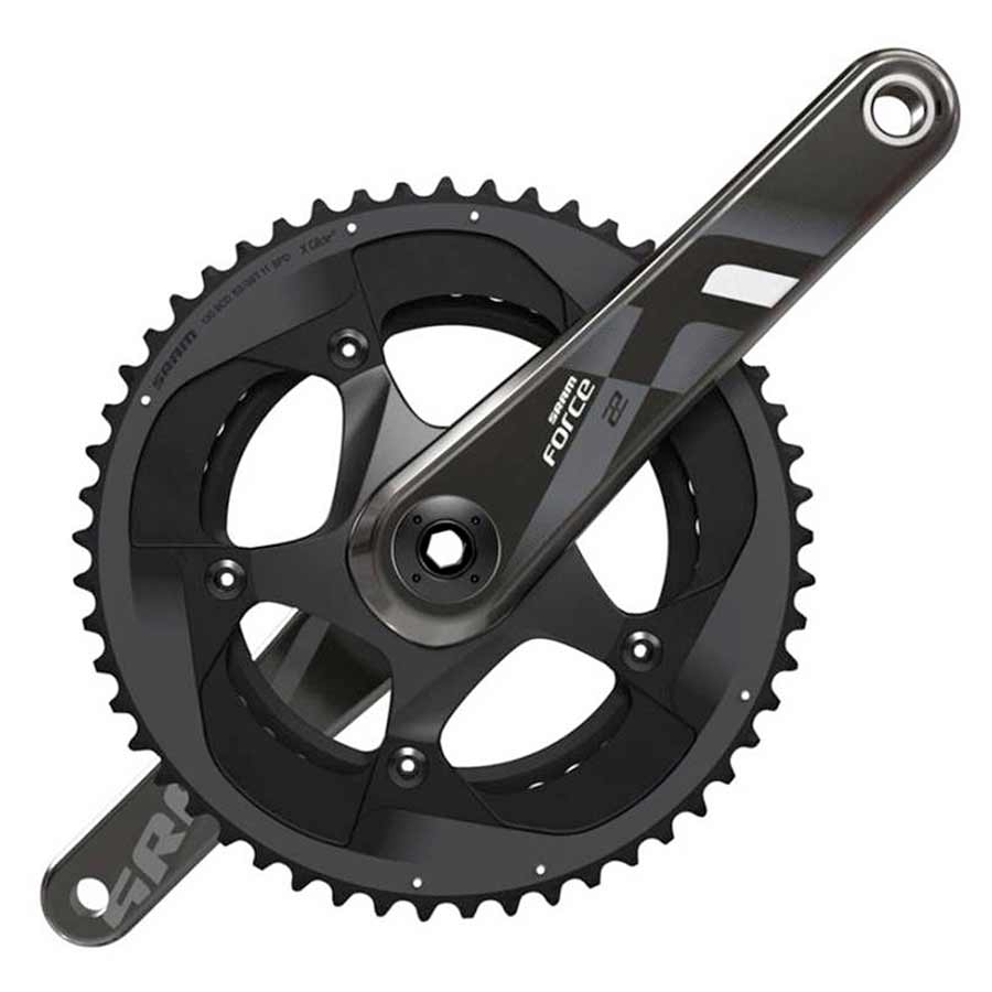 SRAM, Force22, Crankset, 11sp, 170mm, 39/53, BCD: 130, GXP, CL: 44.5mm, Black, 808g