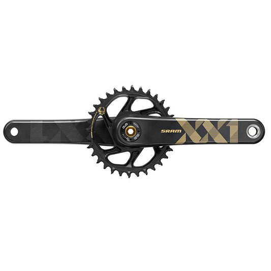 SRAM, XX1 Eagle DUB, Crankset, Speed: 11/12, Spindle: 28.99mm, BCD: Direct Mount, 34, DUB, 175mm, Gold, Boost