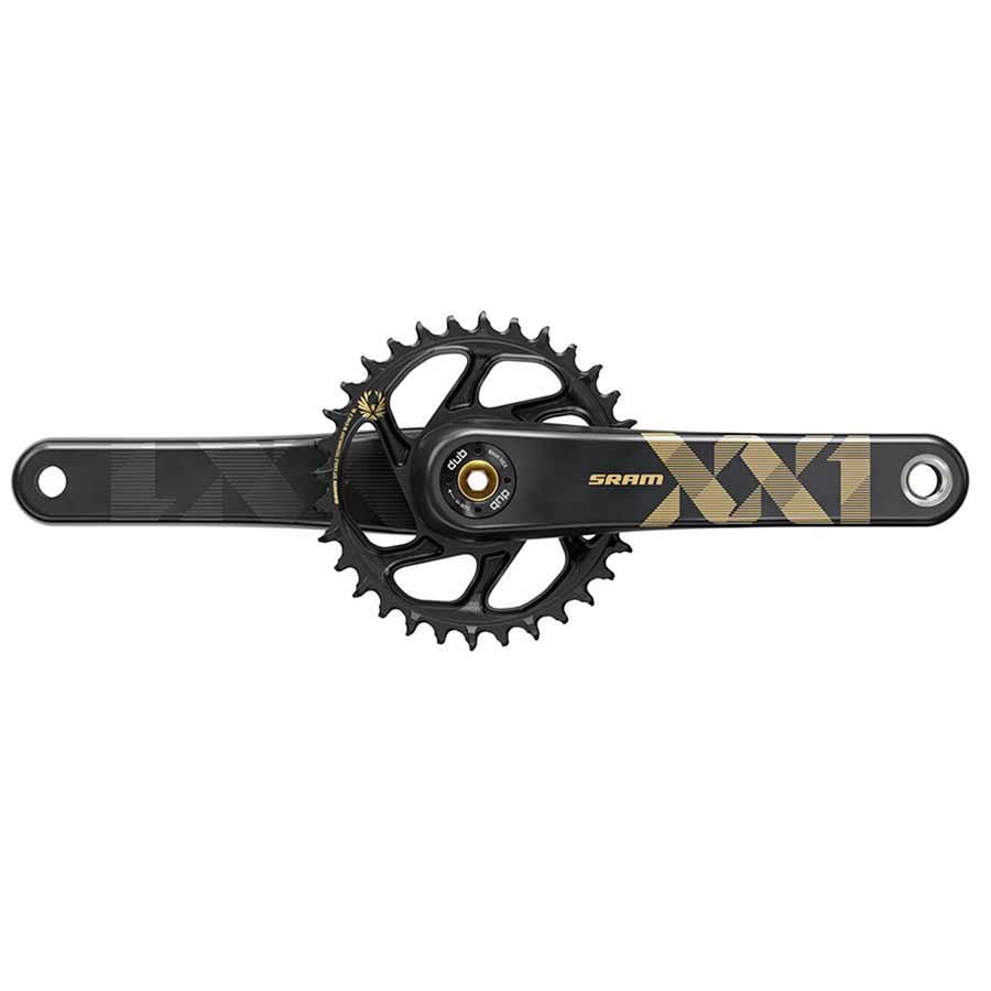 SRAM, XX1 Eagle DUB, Crankset, Speed: 11/12, Spindle: 28.99mm, BCD: Direct Mount, 34, DUB, 175mm, Gold, Boost