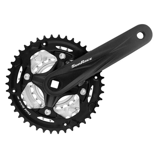 Sunrace, FCM600, Crankset, Speed: 7/8, BCD: 64/104, 22/32/42, Square, 170mm, Black, MTB