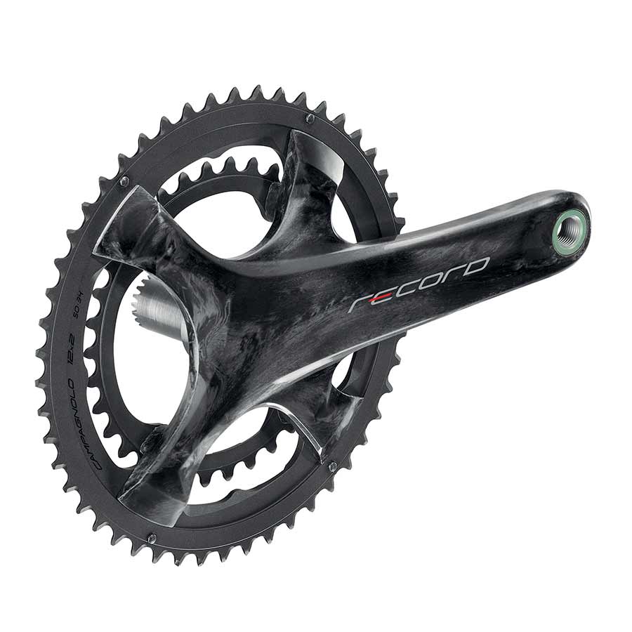 Campagnolo, Record, Crankset, Speed: 12, Spindle: 25mm, BCD: 112/145, 36/52, UltraTorque, 170mm, Carbon, Road Disc