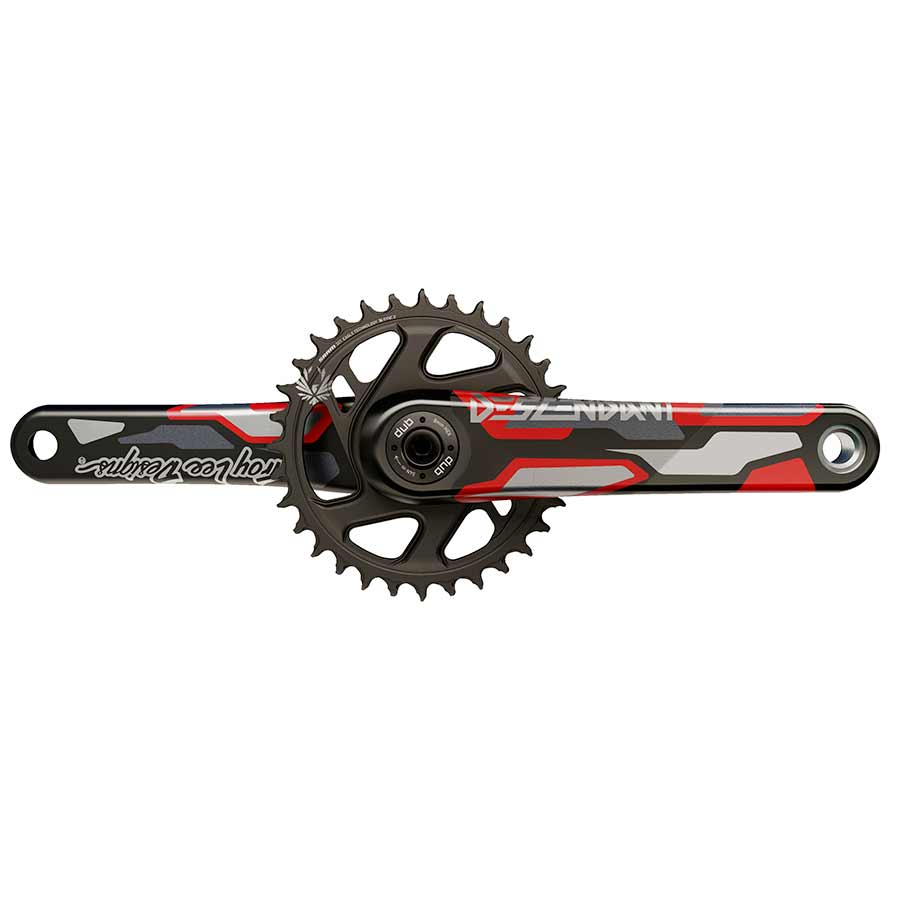 Truvativ, Descendant CoLab DUB, Crankset, Spindle: 28.99mm, 32, DUB, 175mm, Red, Boost