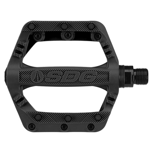 SDG Components, Slater, Platform Pedals, Body: Nylon, Spindle: Cr-Mo, 9/16'', Black, Pair