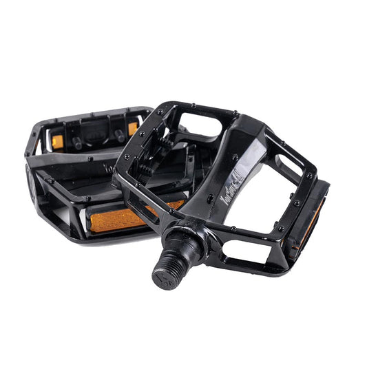 PWR, Dually Pedals, Body: Alloy, Spindle: Steel, 9/16'', Black