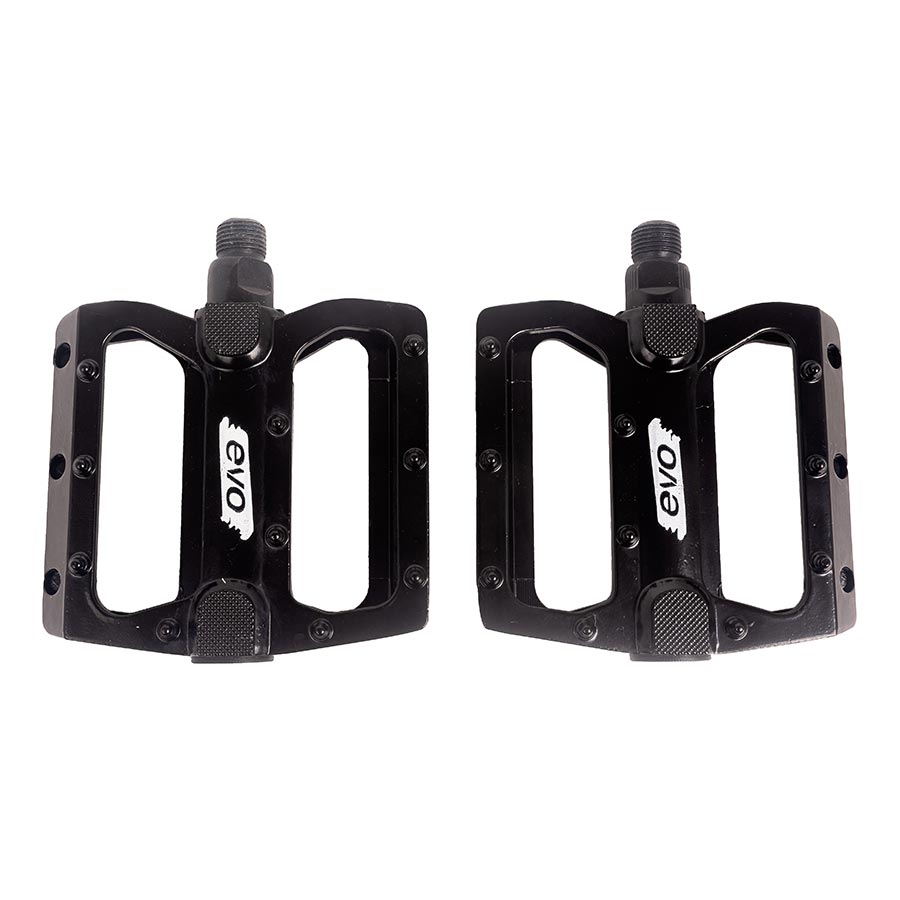 EVO, Freefall Alloy, Platform Pedals, Body: Aluminum, Spindle: Steel, 9/16'', Black