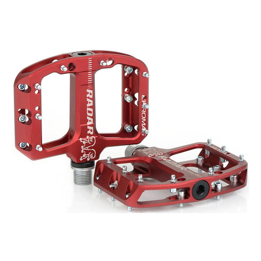 Chromag, Radar, Platform Pedals, Body: Aluminum, Spindle: Steel, 9/16'', Red