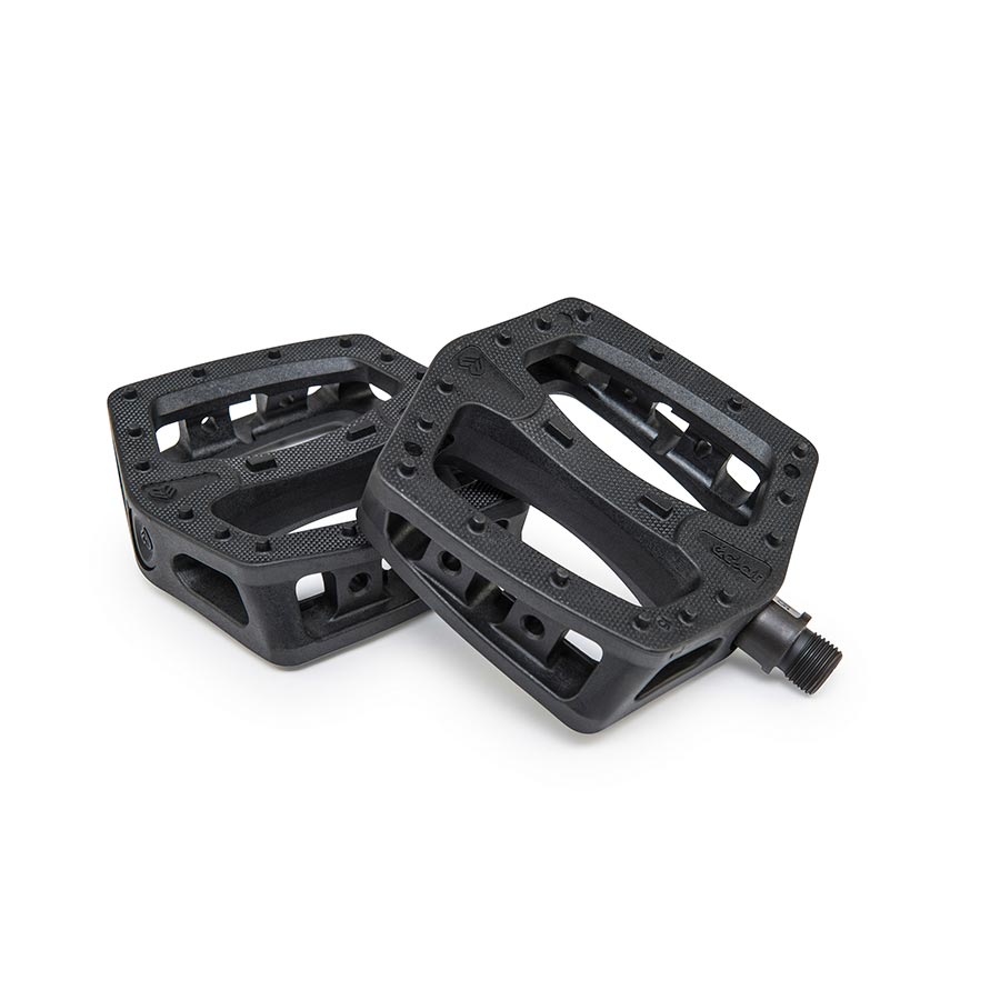 Eclat, Plaza, Platform Pedals, Body: Nylon, Spindle: Cr-Mo, 9/16'', Black, Pair