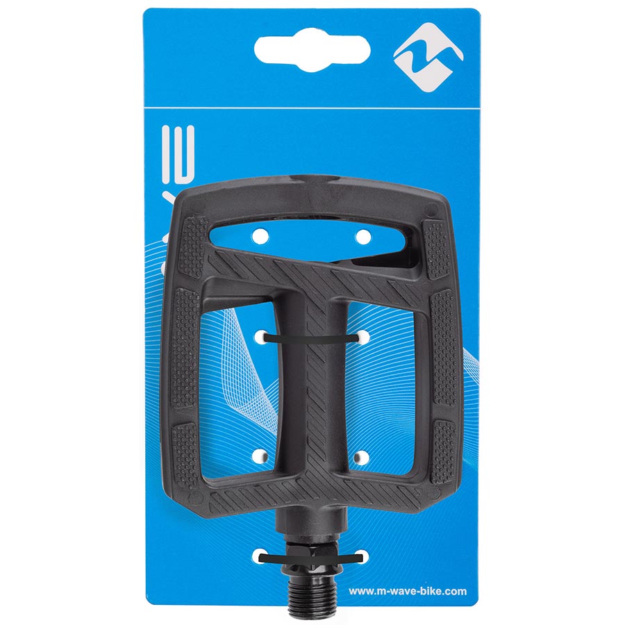 M-Wave, Steady Flat 2, Pedals, Body: Plastic, Spindle: Boron Steel, 9/16'', Black, Pair