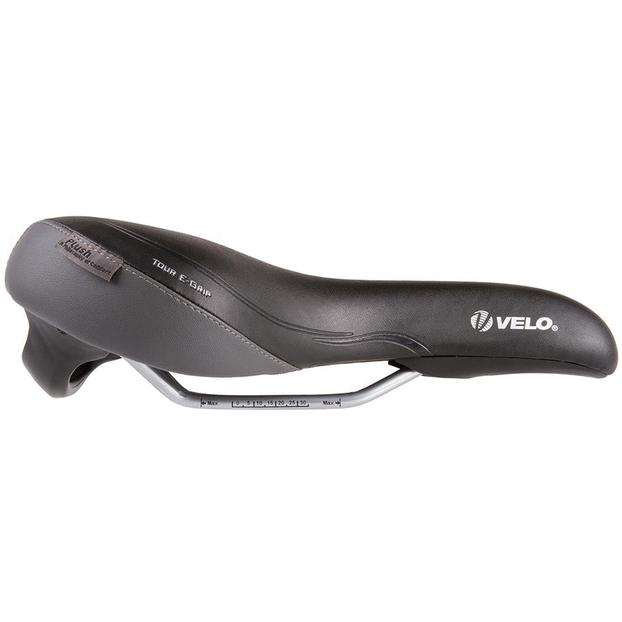 Velo, Tour E-Grip, Saddle, 287 x 190mm, 504g, Black