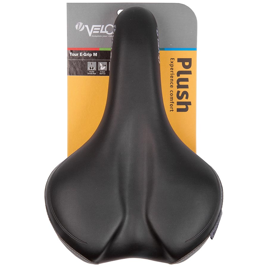 Velo, Tour E-Grip, Saddle, 287 x 190mm, 504g, Black