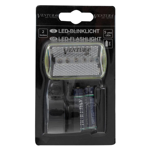 Ventura, Front Flashing Reflector Light, Light, Front, Black