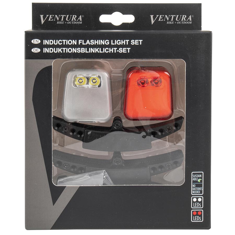 Ventura, 2 LED Induction Light, Light, Set, Black