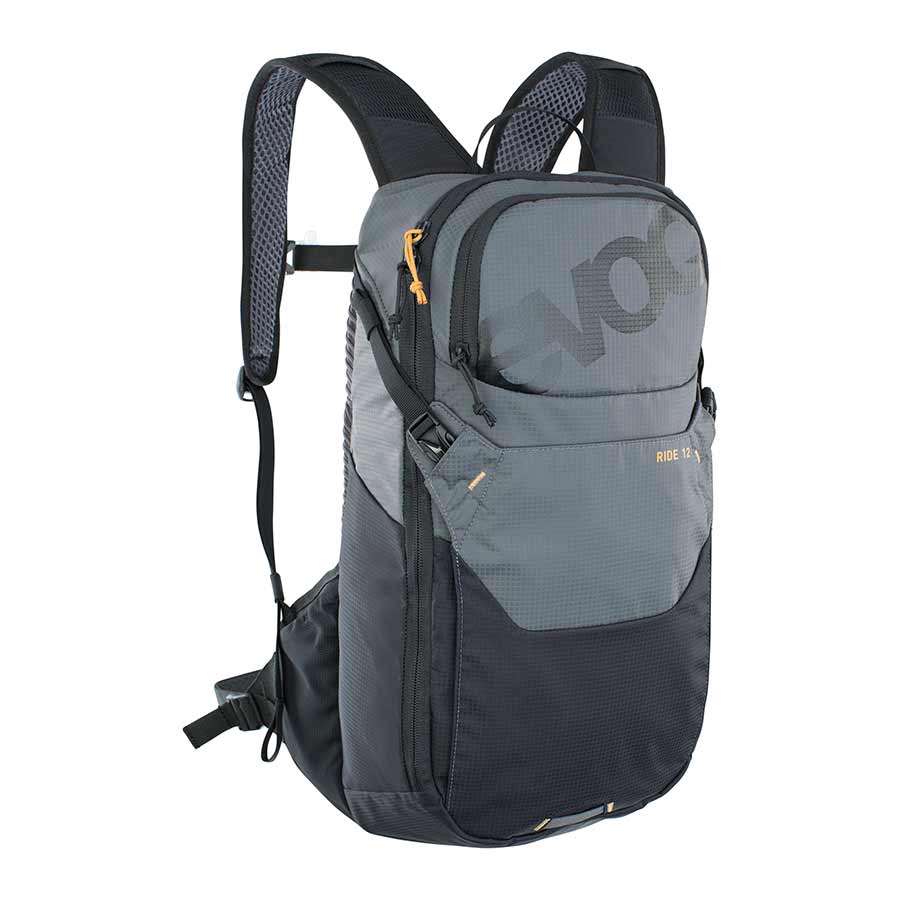 EVOC, Ride 12, Hydration Bag, Volume: 12L, Bladder: Included (2L), Carbon/Grey