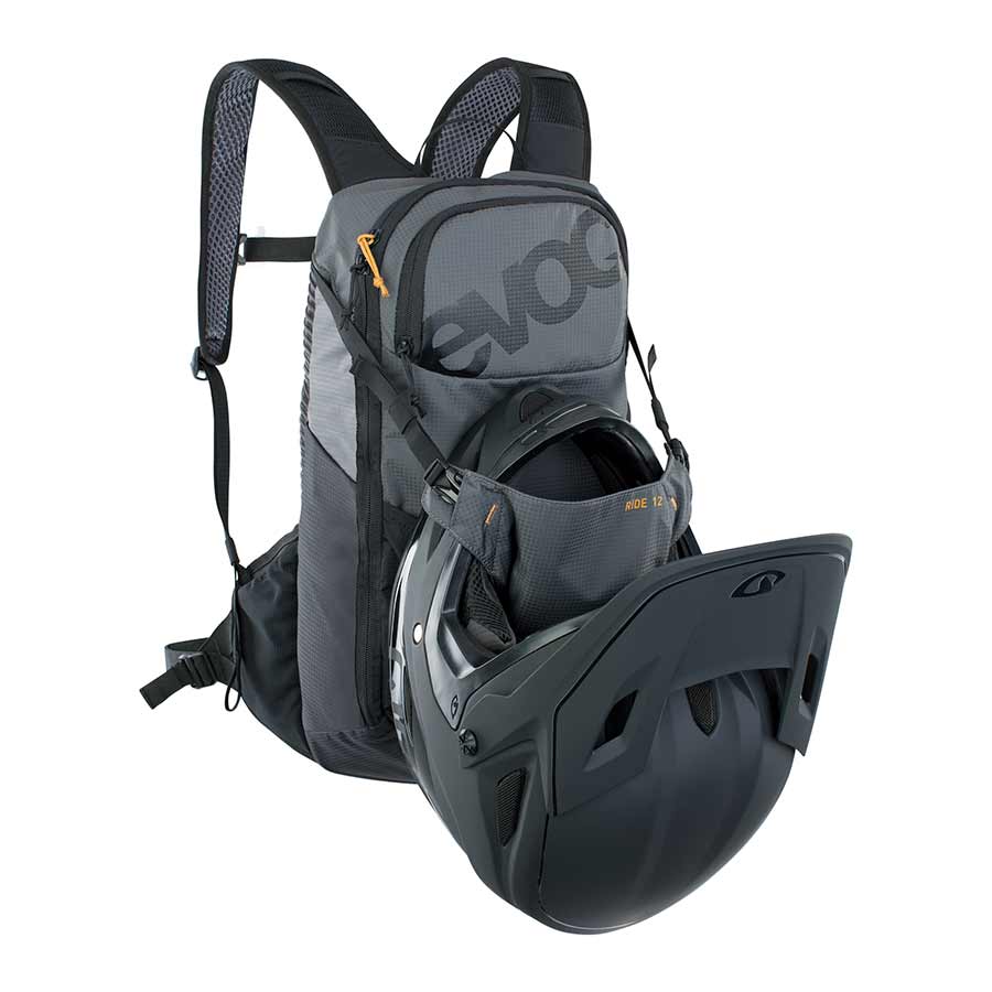 EVOC, Ride 12, Hydration Bag, Volume: 12L, Bladder: Included (2L), Carbon/Grey