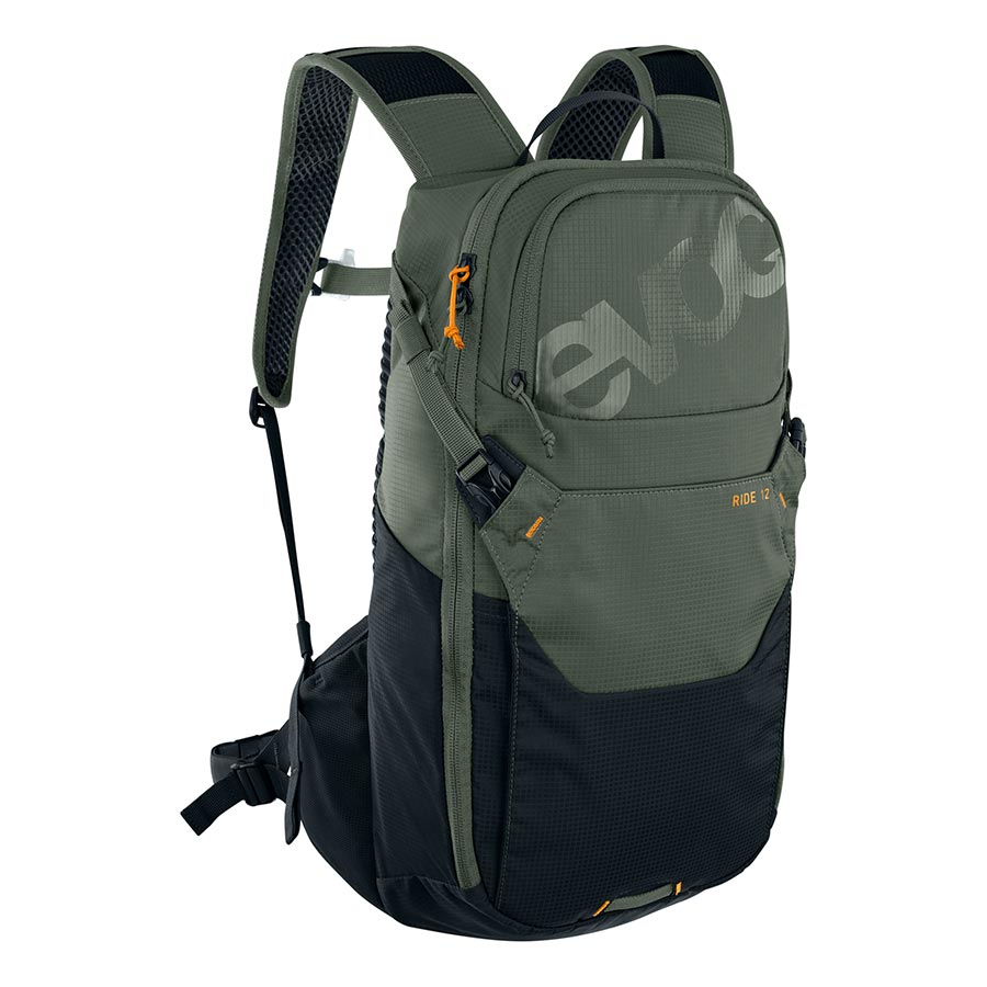 EVOC, Ride 12, Hydration Bag, Volume: 12L, Bladder: Included (2L), Carbon/Grey