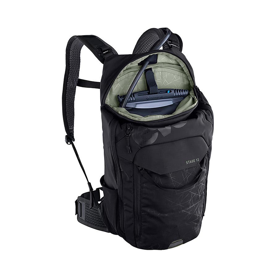 EVOC, Stage 12, Hydration Bag, Volume: 12L, Bladder: Not included, Black