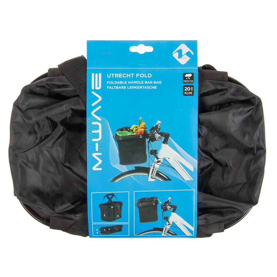 M-Wave, Utrecht Foldable, Handlebar Bag, 20L, Black