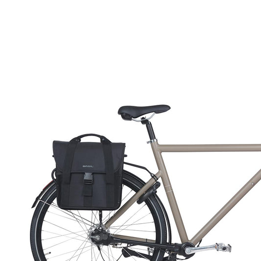 Basil, Go Simple, Pannier, 16L, Black