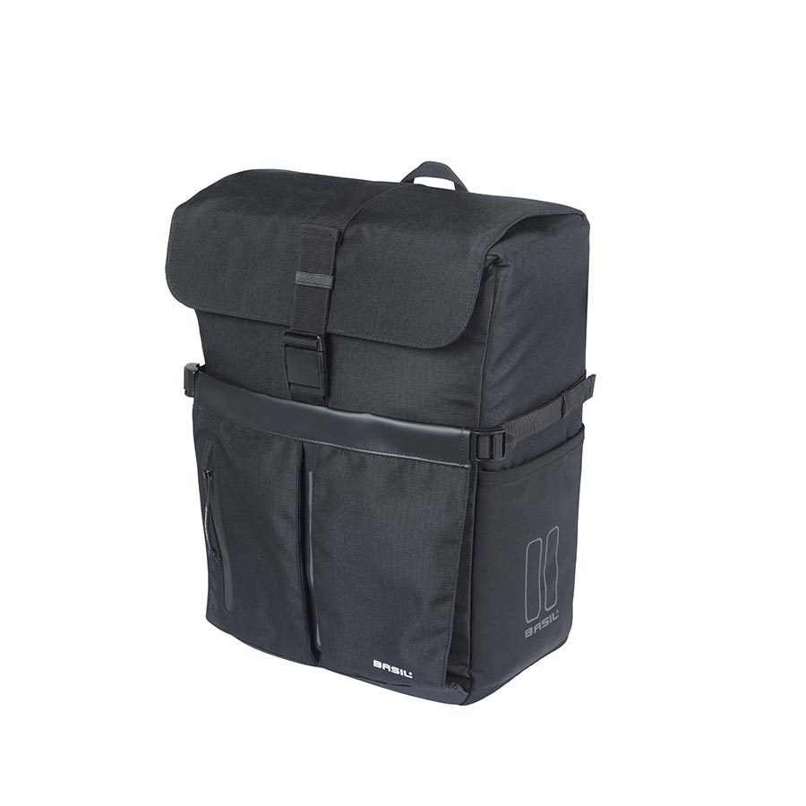 Basil, Move Simple, MIK Hooks, Pannier, 15L, Black