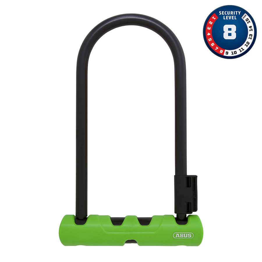 Abus, Ultra 410, U-Lock, Key, 12mm, 17.0cm x 23.0cm, 6.7'' x 9'', SH34, Green