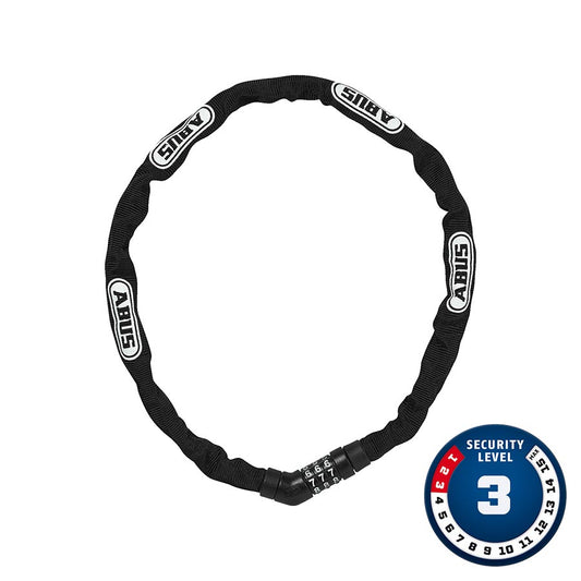 Abus, Steel-O-Chain 4804C, Chain Lock, 75cm, 4mm, Black
