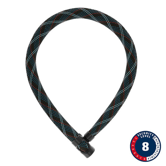 Abus, IvyTex IVERA 7210K, Chain Lock, Key, 7mm, 85cm, 2.8', Crossing Grey