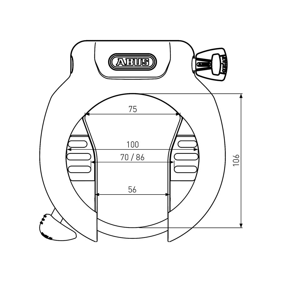 Abus, 4750X Pro Amparo, Frame Lock, Key, Black