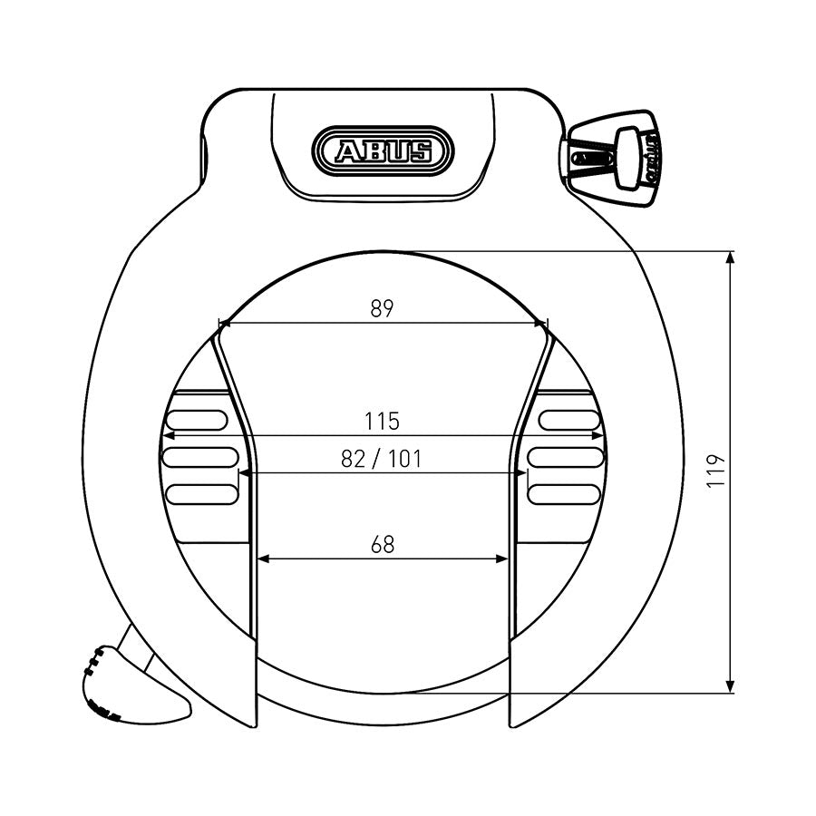 Abus, 4750X Pro Amparo, Frame Lock, Key, Black