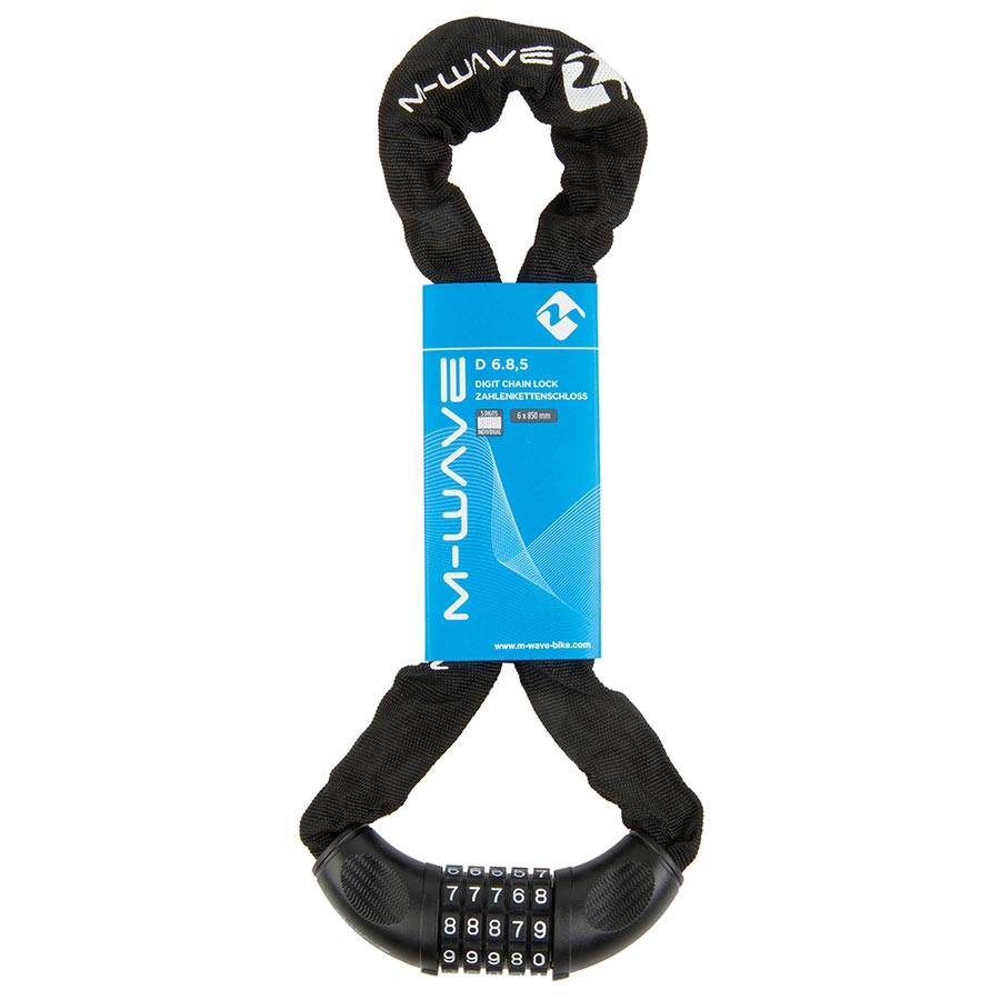 M-Wave, C 6.8,5 Chain, Chain Lock, Key, 6mm, 85cm, Black