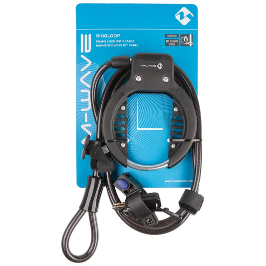 M-Wave, Ringloop, Chain Lock, Key, 10mm, 150cm, Black