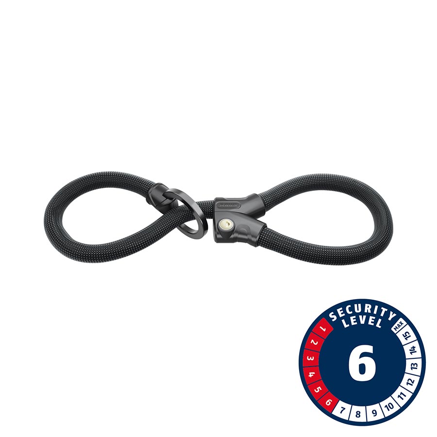 Abus, Infinity Loop Plus 1806K, Chain Lock, Key, 6mm, 140cm, 4.6', Black