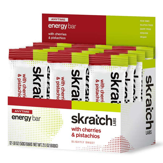 Skratch Labs, Anytime Energy, Bar, Cherry/Pistachio, 12 x 50g