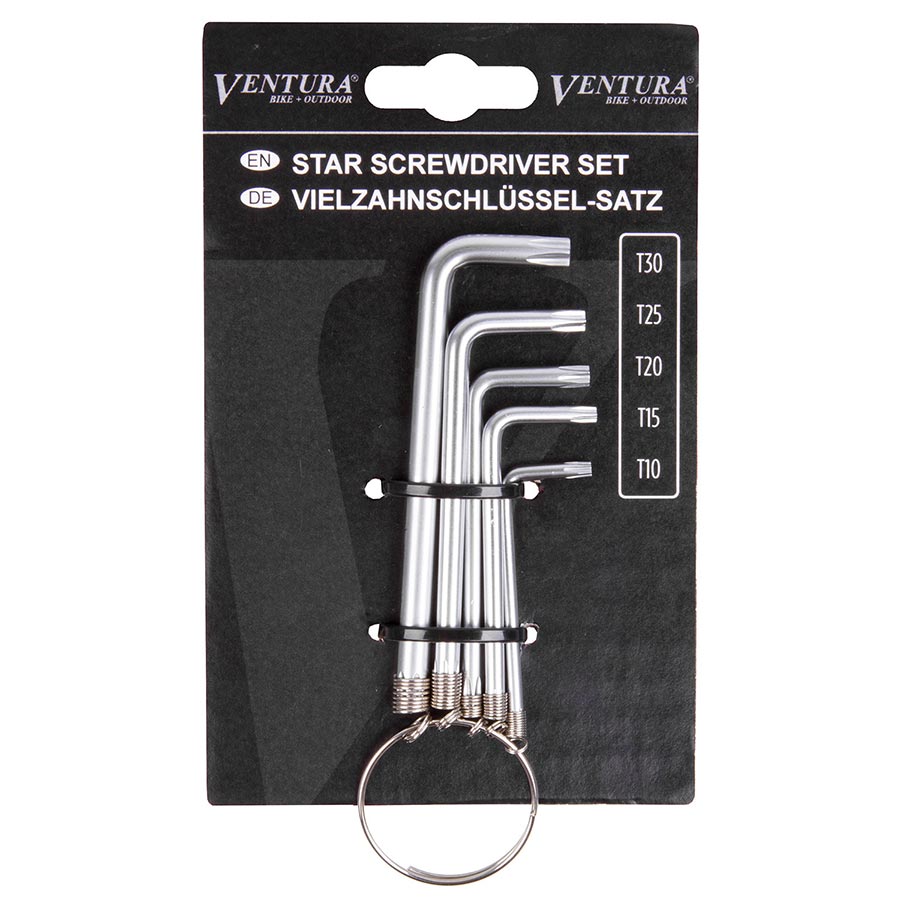 Ventura, Torx Wrench Set, T10, T15, T20, T25,T30